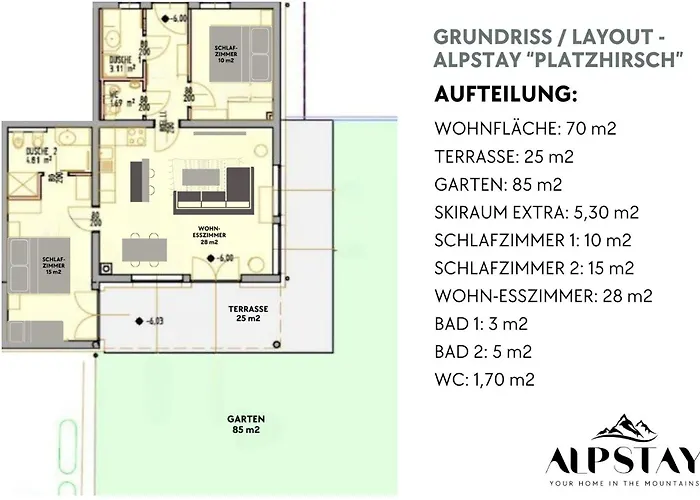 Alpstay Platzhirsch - Modern 2-bedroom Family With Garden *